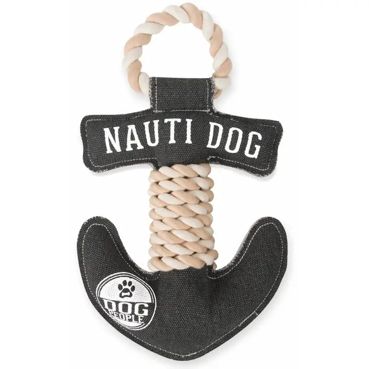 Nauti Dog - 12" Canvas Dog Toy On Rope